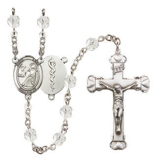 Silver-Plated 6mm Saint Luke the Apostle / Doctor Rosary