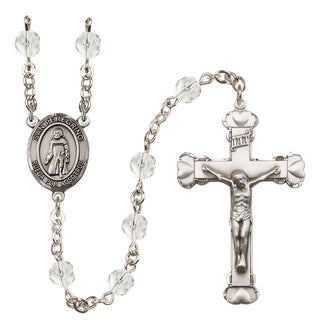 Silver-Plated 6mm San Peregrino  Engraved Catholic Rosaries