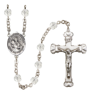 Silver-Plated 6mm San Ramon Nonato  Engraved Catholic Rosaries