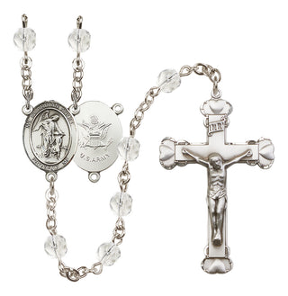 Silver-Plated 6mm Guardian Angel w/Child Rosary