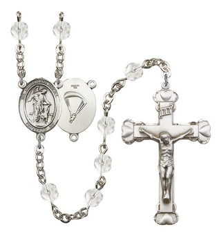 Guardian Angel and Paratrooper Rosary with Crystal Beads