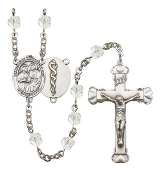 Sts. Cosmas & Damian and Doctors Rosary with Crystal Beads