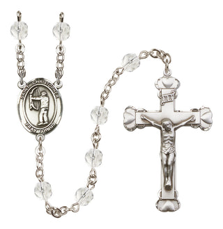 Silver-Plated 6mm Saint Christopher/Archery Rosary