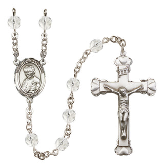 Silver-Plated 6mm Saint John Neumann  Engraved Catholic Rosaries