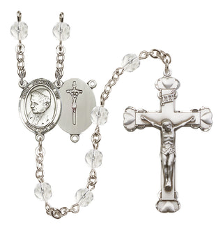 Silver-Plated 6mm Pope Emeritace  Benedict XVI Rosary