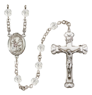 Silver-Plated 6mm Saint Zita  Engraved Catholic Rosaries