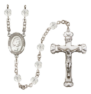 Silver-Plated 6mm Saint John Baptist de la Salle  Engraved Catholic Rosaries