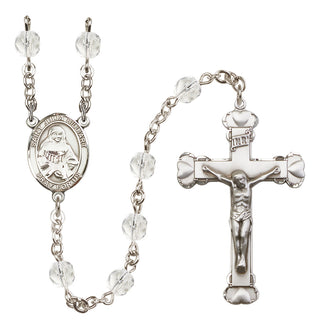 Silver-Plated 6mm Saint Julia Billiart  Engraved Catholic Rosaries