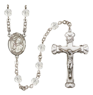 Silver-Plated 6mm Saint Rene Goupil  Engraved Catholic Rosaries