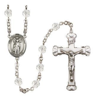 Silver-Plated 6mm Saint Ivo of Kelmartin  Engraved Catholic Rosaries