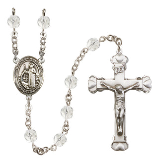 Silver-Plated 6mm Saint Raymond of Penafort  Engraved Catholic Rosaries