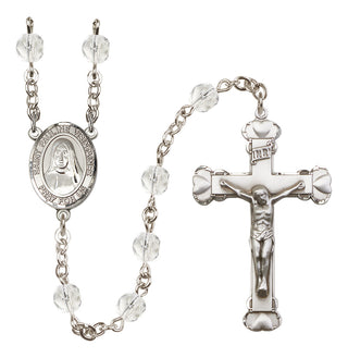 Silver-Plated 6mm Saint Pauline Visintainer  Engraved Catholic Rosaries