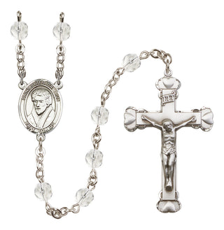 Silver-Plated 6mm Saint Peter Canisius  Engraved Catholic Rosaries