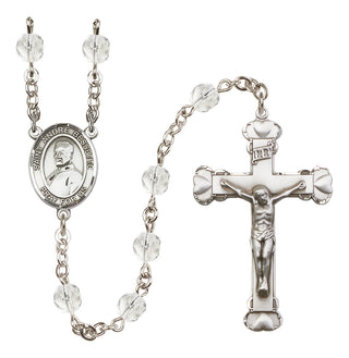 Silver-Plated 6mm Saint Andre Bessette  Engraved Catholic Rosaries