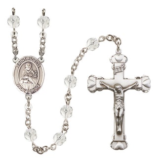 Silver-Plated 6mm Saint Fidelis  Engraved Catholic Rosaries