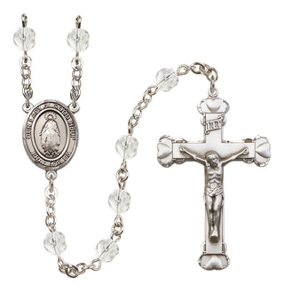 Silver-Plated 6mm Our Lady of Good Help  Engraved Catholic Rosaries