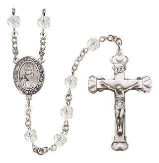 Silver-Plated 6mm Saint Kateri Tekakwitha  Engraved Catholic Rosaries