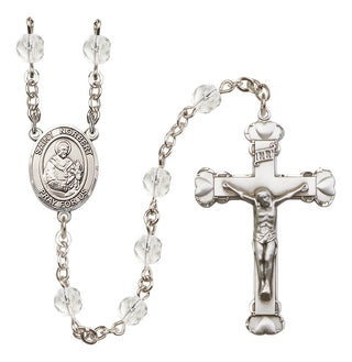 Silver-Plated 6mm Saint Norbert of Xanten  Engraved Catholic Rosaries