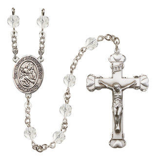 Silver-Plated 6mm Our Lady of the Precious Blood  Engraved Catholic Rosaries