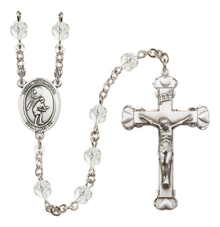 Silver-Plated 6mm Saint Sebastian / Tennis Rosary