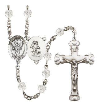 Guardian Angel and Baseball Rosary with Crystal Beads