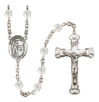 Silver-Plated 6mm Guardian Angel/Golf Rosary