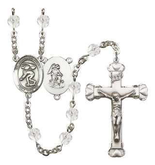 Guardian Angel and Swimming Rosary with Crystal Beads