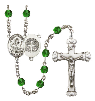 Saint Benedict Rosary with Emerald Beads