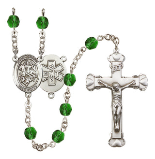 Silver-Plated 6mm Saint George / EMT Rosary