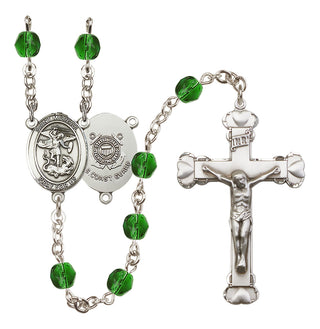 Silver-Plated 6mm Saint Michael / Coast Guard Rosary