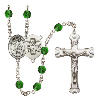 Silver-Plated 6mm Guardian Angel / EMT Rosary