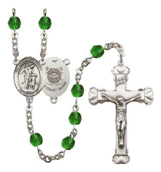 Guardian Angel and Coast Guard Rosary with Emerald Beads