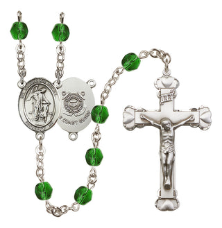 Silver-Plated 6mm Guardian Angel/Coast Guard Rosary