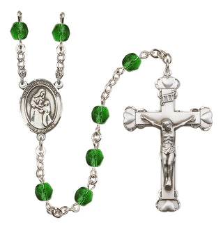 Silver-Plated 6mm Blessed Caroline Gerhardinger  Engraved Catholic Rosaries