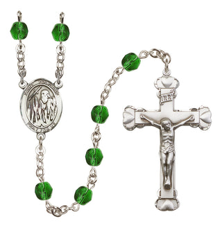 Silver-Plated 6mm Saint Polycarp of Smyrna  Engraved Catholic Rosaries