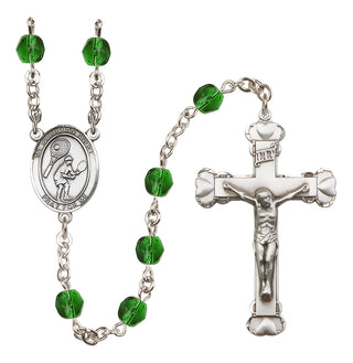 Silver-Plated 6mm Guardian Angel/Tennis Rosary
