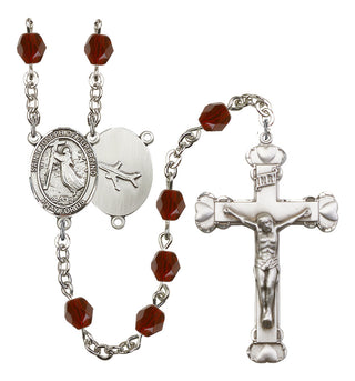 Saint Joseph of Cupertino Rosary with Garnet Beads