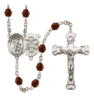Silver-Plated 6mm Guardian Angel / EMT Rosary
