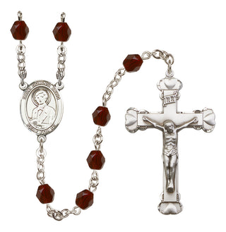 Silver-Plated 6mm Saint Dominic Savio  Engraved Catholic Rosaries