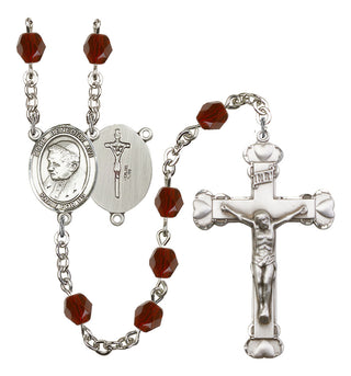 Pope Emeritace Benedict XVI Rosary with Garnet Beads