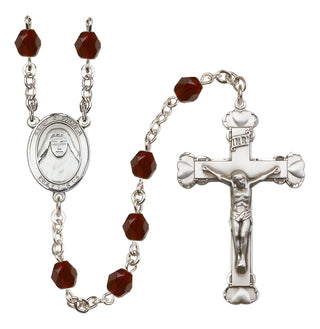 Silver-Plated 6mm Saint Alphonsa of India  Engraved Catholic Rosaries