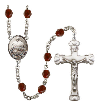 Pope Francis Rosary with Garnet Beads