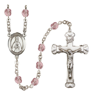 Silver-Plated 6mm Saint Blaise  Engraved Catholic Rosaries