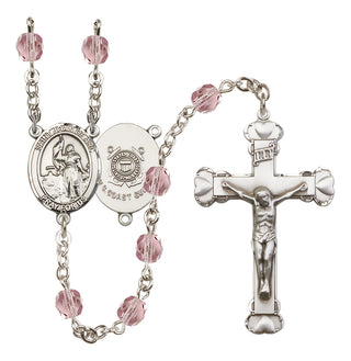 Silver-Plated 6mm Saint Joan of Arc /Coast Guard Rosary