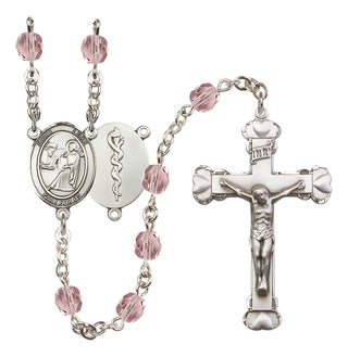 Silver-Plated 6mm Saint Luke the Apostle / Doctor Rosary