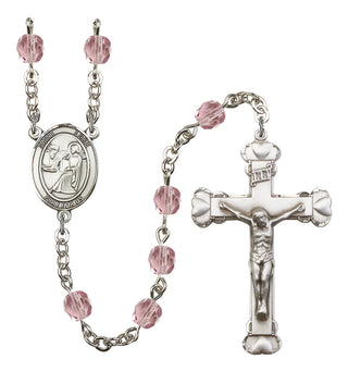 Saint Luke the Apostle Rosary with Light Amethyst Beads