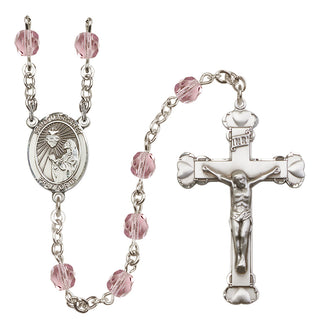 Silver-Plated 6mm Saint Margaret Mary Alacoque  Engraved Catholic Rosaries