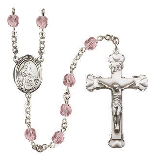 Silver-Plated 6mm Saint Veronica  Engraved Catholic Rosaries