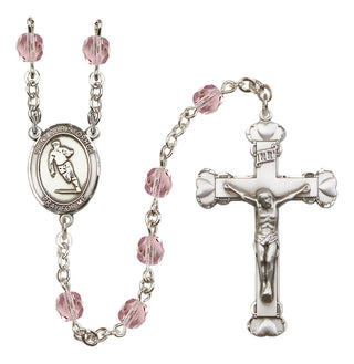 Silver-Plated 6mm Saint Christopher / Rugby Rosary