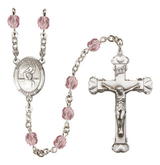 Silver-Plated 6mm Saint Christopher/Water Polo Men Rosary